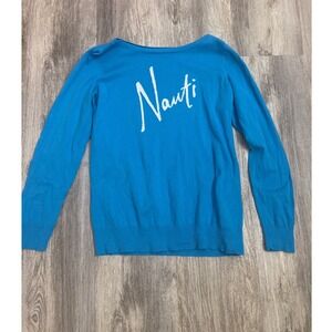 Lilly Pulitzer  Marielle Sweater Nauti Womens Size XL Blue Boat Neck Sweater